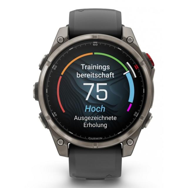 Garmin - fenix 8 Pro 3,56 cm (1.4") AMOLED 47 mm Digital 454 x 454 Pixeles Pantalla táctil Grafito, Titanio Wifi GPS (satélite)