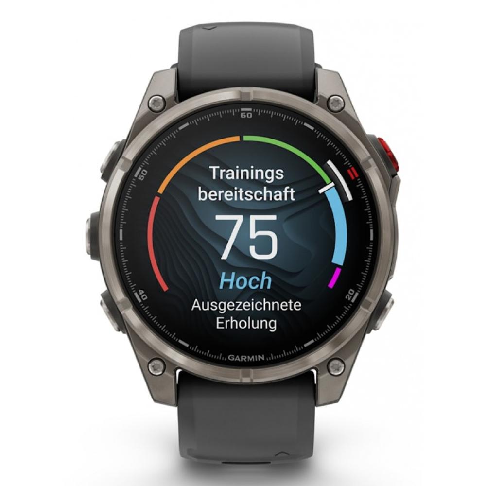 Garmin - fenix 8 Pro 3,56 cm (1.4") AMOLED 47 mm Digital 454 x 454 Pixeles Pantalla táctil Grafito, Titanio Wifi GPS (satélite)