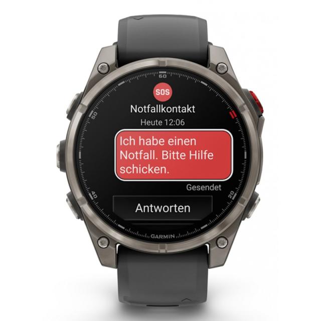 Garmin - fenix 8 Pro 3,56 cm (1.4") AMOLED 47 mm Digital 454 x 454 Pixeles Pantalla táctil Grafito, Titanio Wifi GPS (satélite)