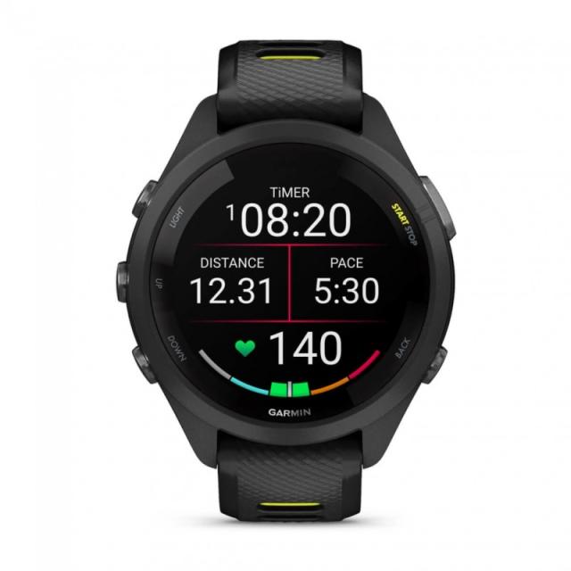 Garmin - Forerunner 265S 2,79 cm (1.1") AMOLED 42 mm Digital 360 x 360 Pixeles Pantalla táctil Negro, Gris Wifi GPS (satélite)