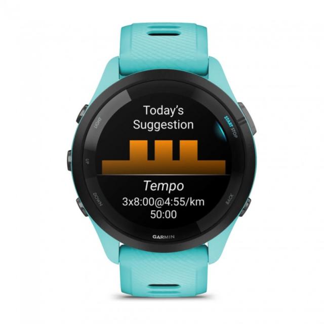 Garmin - Forerunner 265 3,3 cm (1.3") AMOLED 46 mm Digital 416 x 416 Pixeles Pantalla táctil Negro, Azul Wifi GPS (satélite)