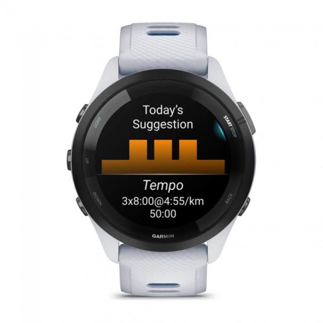 Garmin - Forerunner 265 3,3 cm (1.3") AMOLED 46 mm Digital 416 x 416 Pixeles Pantalla táctil Negro, Blanco Wifi GPS (satélite)