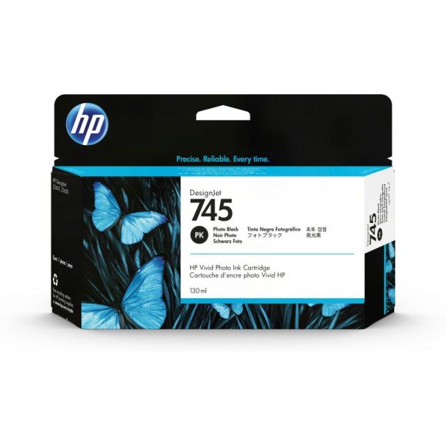 HP - Cartucho de tinta DesignJet 745 negro fotográfico de 130 ml