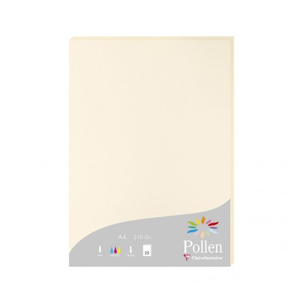 Clairefontaine - Pollen papel para impresora de inyección de tinta A4 (210x297 mm) 25 hojas Marfil