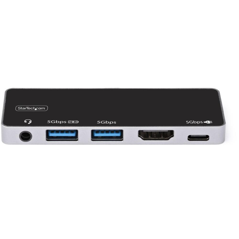 StarTech.com - Adaptador Multipuertos USB C a HDMI 2.0 de 4K 60Hz - Entrega de Alimentación PD de 100W Pass Through - Hub USB 3.