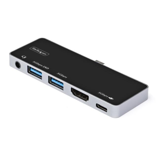 StarTech.com - Adaptador Multipuertos USB C a HDMI 2.0 de 4K 60Hz - Entrega de Alimentación PD de 100W Pass Through - Hub USB 3.