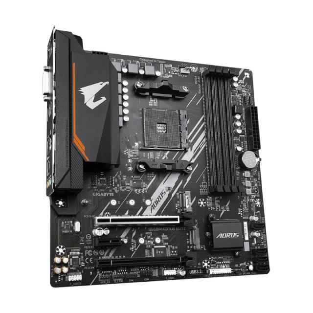 GIGABYTE - B550M AORUS ELITE Placa base - Procesadores AMD Ryzen 5000, VRM de 5+3 fases, hasta 4733 MHz DDR4, 1xPCIe 4.0 + 1xPCI