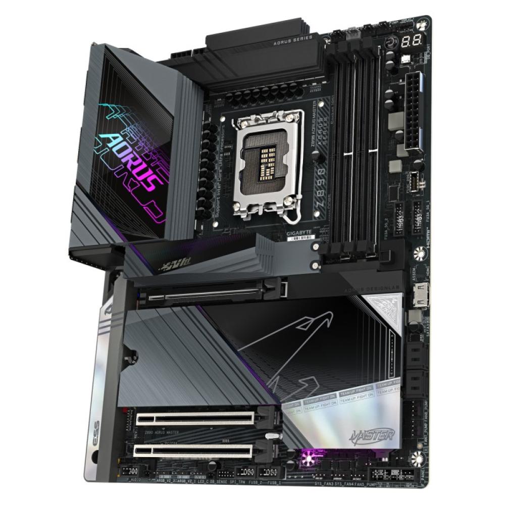 GIGABYTE - Placa base Z890 AORUS MASTER - Compatible con CPUs Intel Core Ultra (Serie 2), VRM de 18+1+2 fases, hasta 9500MHz DDR