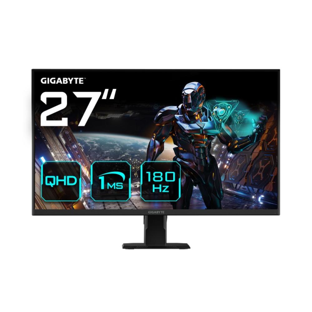 GIGABYTE - GS27QA 27" Monitor de Juego QHD - 2560 x 1440 (QHD), 180Hz, 1ms, 300 cd/m2, FreeSync, HDR Ready, HDMI 2.0, Displaypor