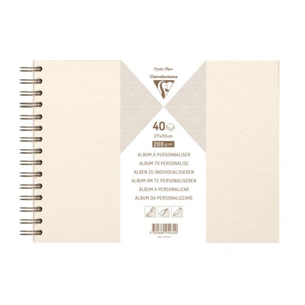 Clairefontaine - 95434C álbum de foto y protector Marfil 40 hojas Encuadernación espiral