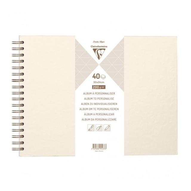 Clairefontaine - 95433C álbum de foto y protector Marfil 40 hojas Encuadernación espiral