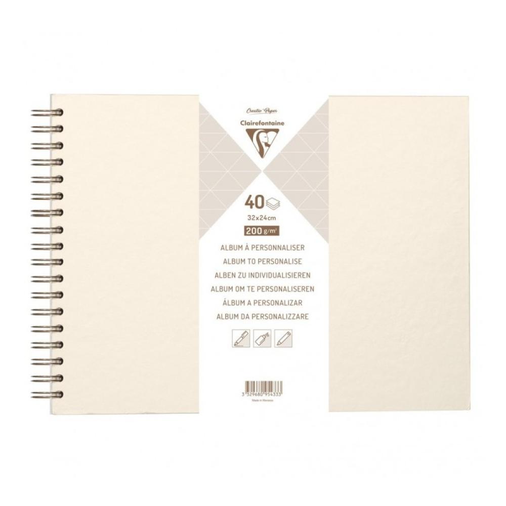 Clairefontaine - 95433C álbum de foto y protector Marfil 40 hojas Encuadernación espiral