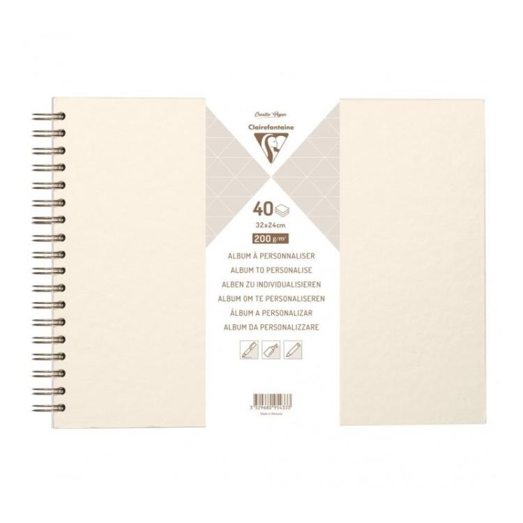Clairefontaine - 95433C álbum de foto y protector Marfil 40 hojas Encuadernación espiral
