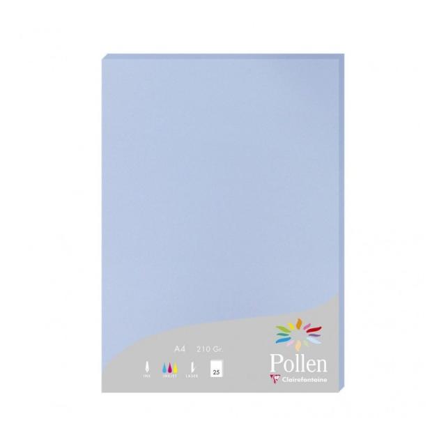 Clairefontaine - Pollen papel para impresora de inyección de tinta A4 (210x297 mm) 25 hojas Azul