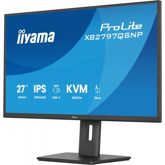 iiyama - ProLite XB2797QSNP-B1 pantalla para PC 68,6 cm (27") 2560 x 1440 Pixeles Quad HD LED Negro