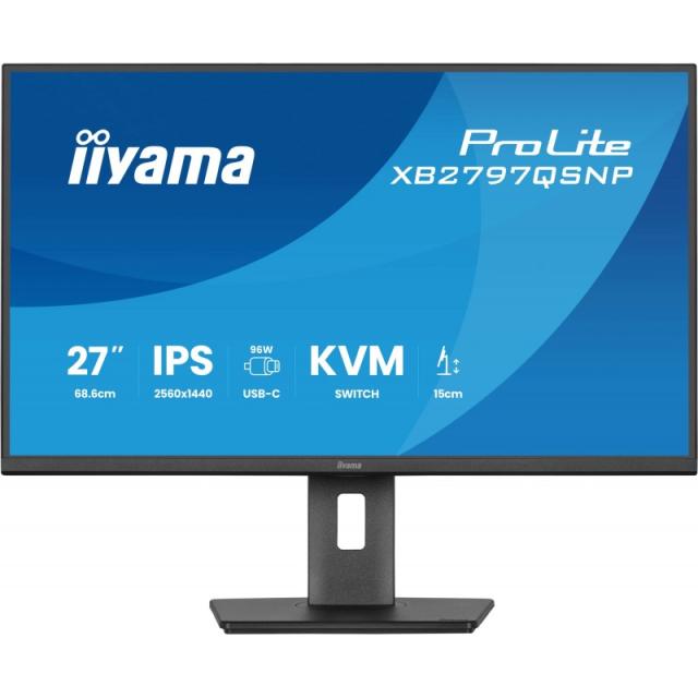 iiyama - ProLite XB2797QSNP-B1 pantalla para PC 68,6 cm (27") 2560 x 1440 Pixeles Quad HD LED Negro