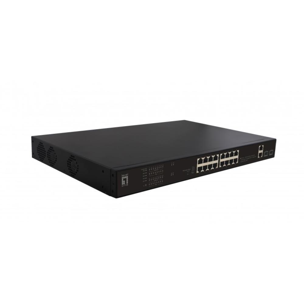 LevelOne - FGP-2031 switch No administrado Fast Ethernet (10/100) Energía sobre Ethernet (PoE) 1U Negro