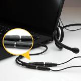 StarTech.com - Adaptador de Auriculares con Micrófono Mini-Jack 3,5mm 4 pines a Conectores Separados de Auriculares y de Micrófo
