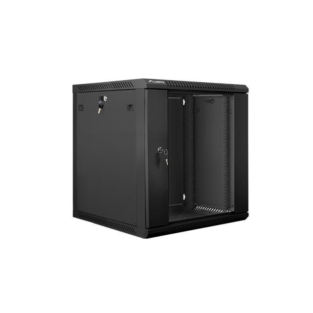 Lanberg - WF01-6612-10B armario rack 12U Bastidor de pared Negro