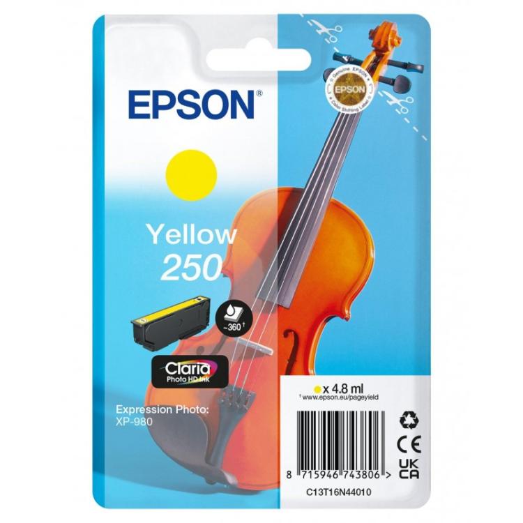 Epson - 250 Violin Claria Photo HD cartucho de tinta 1 pieza(s) Original Amarillo