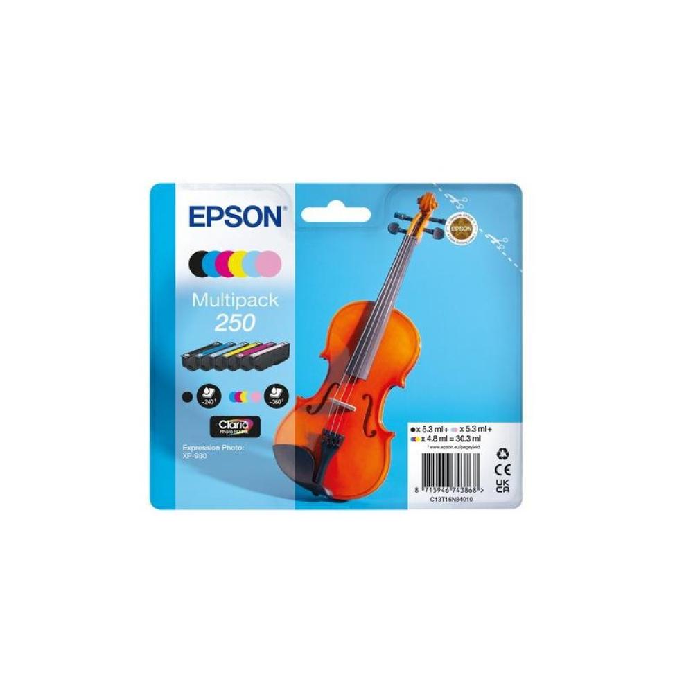 Epson - 250 Violin Claria Photo HD cartucho de tinta 6 pieza(s) Original Negro, Cian, Cian claro, Magenta claro, Magenta, Blanco
