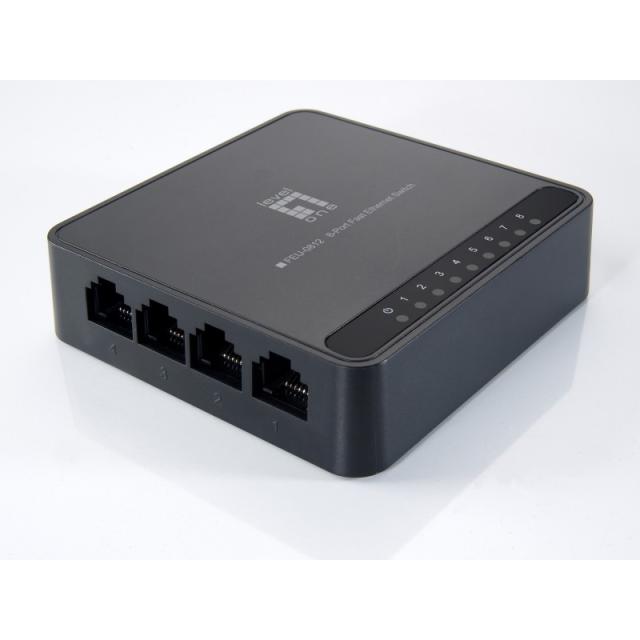 LevelOne - FEU-0812 switch No administrado Fast Ethernet (10/100) Negro