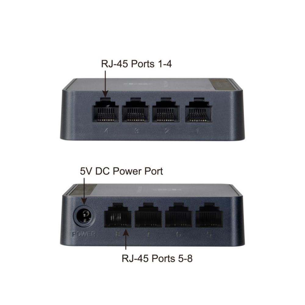 LevelOne - FEU-0812 switch No administrado Fast Ethernet (10/100) Negro