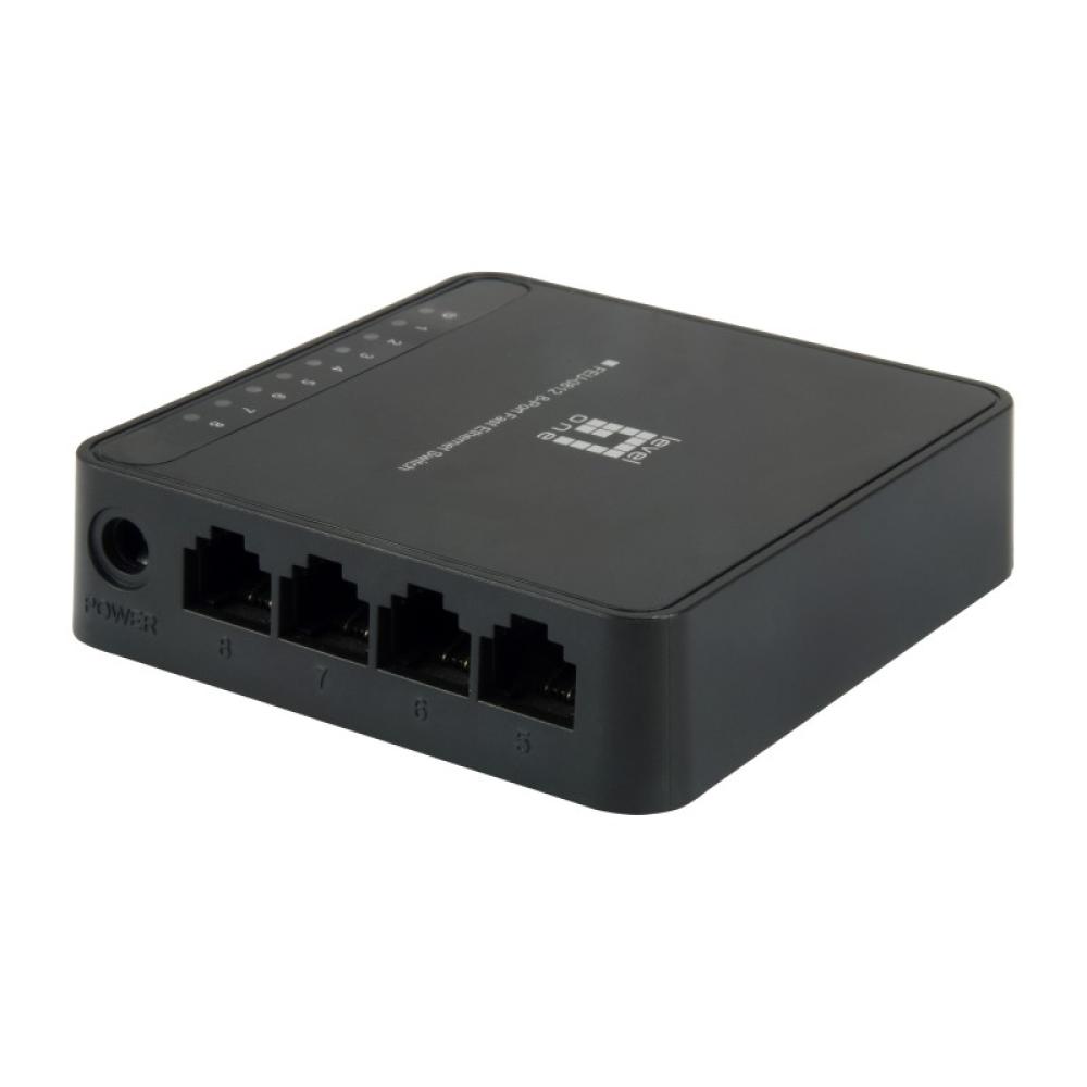 LevelOne - FEU-0812 switch No administrado Fast Ethernet (10/100) Negro