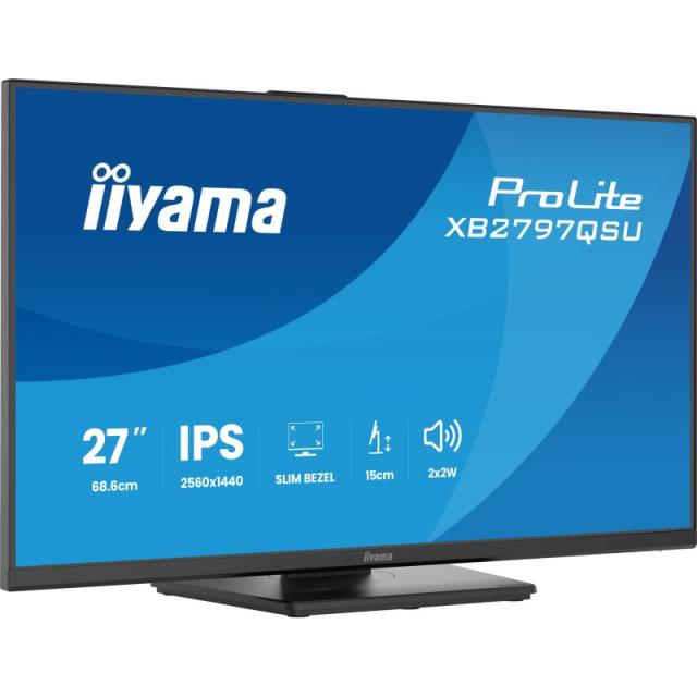 iiyama - ProLite XB2797QSU-B1 pantalla para PC 68,6 cm (27") 2560 x 1440 Pixeles Quad HD LED Negro
