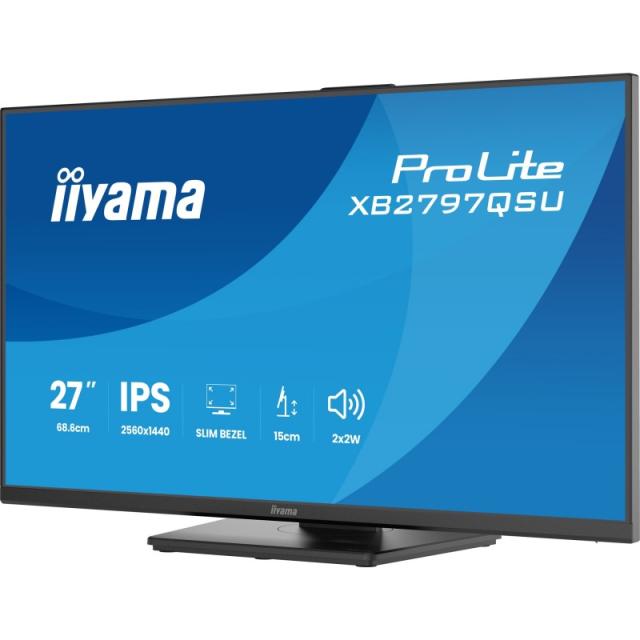 iiyama - ProLite XB2797QSU-B1 pantalla para PC 68,6 cm (27") 2560 x 1440 Pixeles Quad HD LED Negro