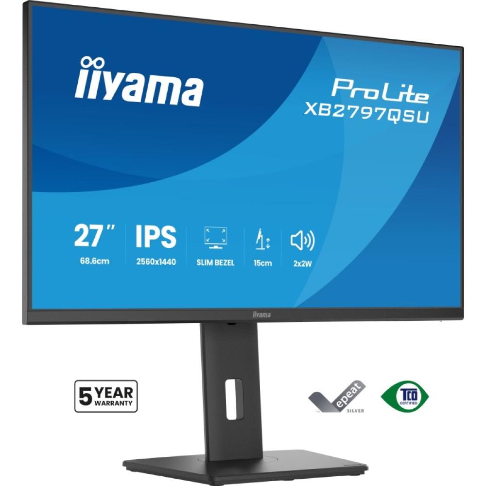 iiyama - ProLite XB2797QSU-B1 pantalla para PC 68,6 cm (27") 2560 x 1440 Pixeles Quad HD LED Negro
