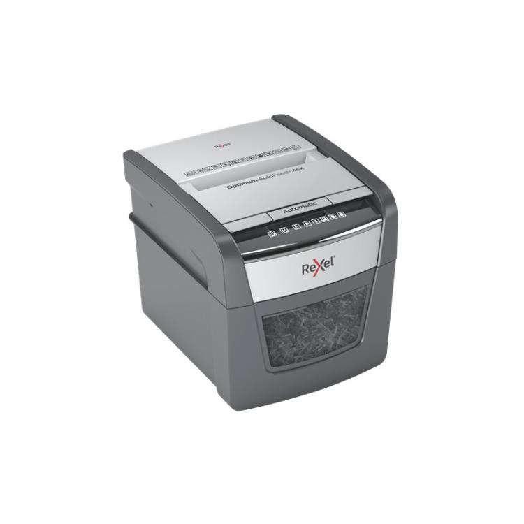 Rexel - AutoFeed 45X triturador de papel Corte cruzado 55 dB Negro, Plata