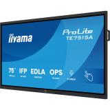 iiyama - TE7515A-B1AG pantalla de señalización Panel plano interactivo 190,5 cm (75") Wifi 550 cd / m² 4K Ultra HD Negro Pantall