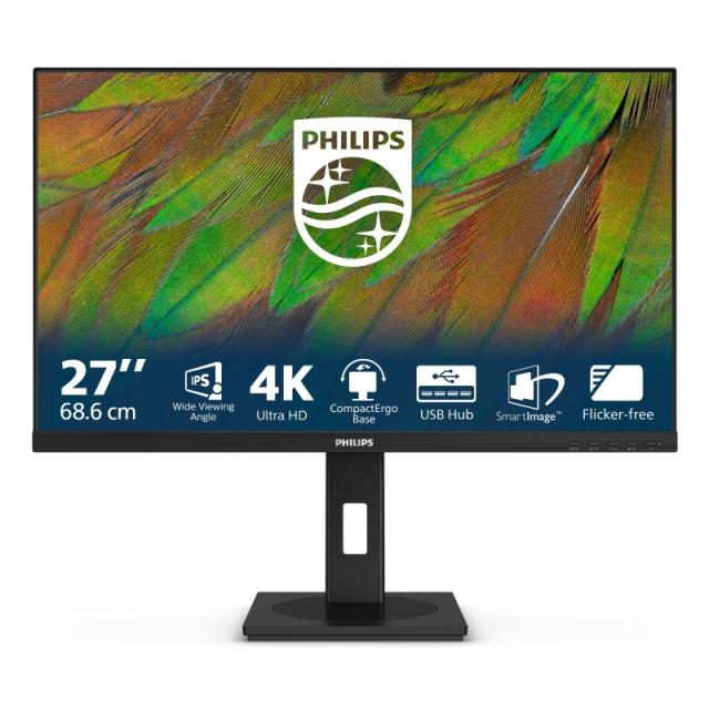Philips - 3000 series 27B1N3800/00 pantalla para PC 68,6 cm (27") 3840 x 2160 Pixeles 4K Ultra HD LCD Negro