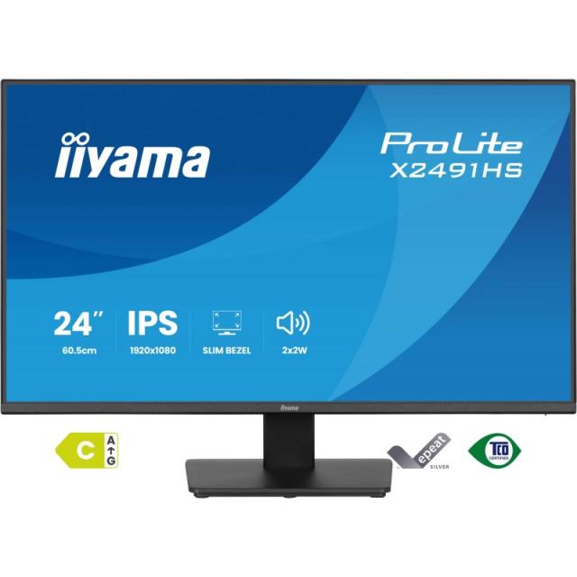 iiyama - ProLite X2491HS-B1 pantalla para PC 60,5 cm (23.8") 1920 x 1080 Pixeles Full HD LCD Negro