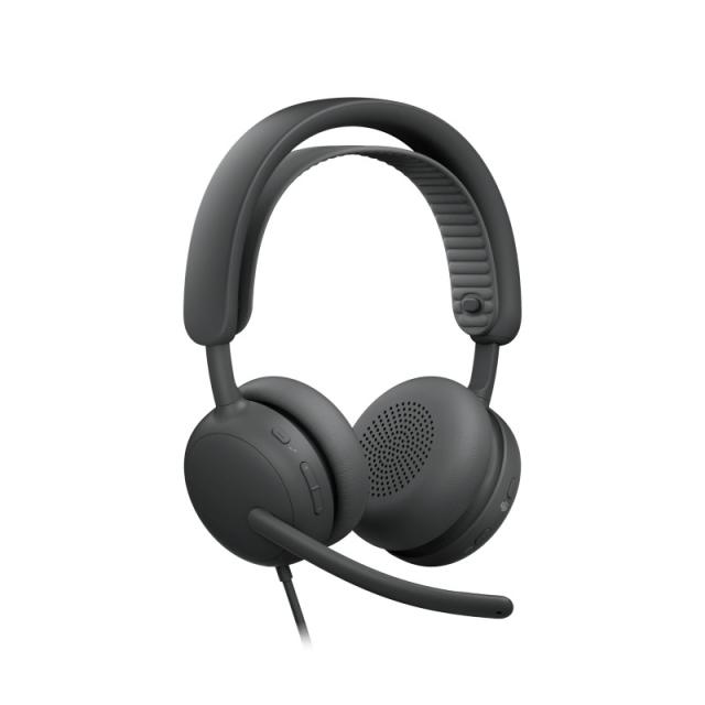 Logitech - 981-001618 auricular y casco Auriculares Alámbrico Diadema Llamadas/Música USB Type-C / USB Type-A Grafito