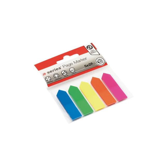 A - SERIES - PAQ. 5 INDICE A-SERIES FLECHA 12X44MM STDO NEON