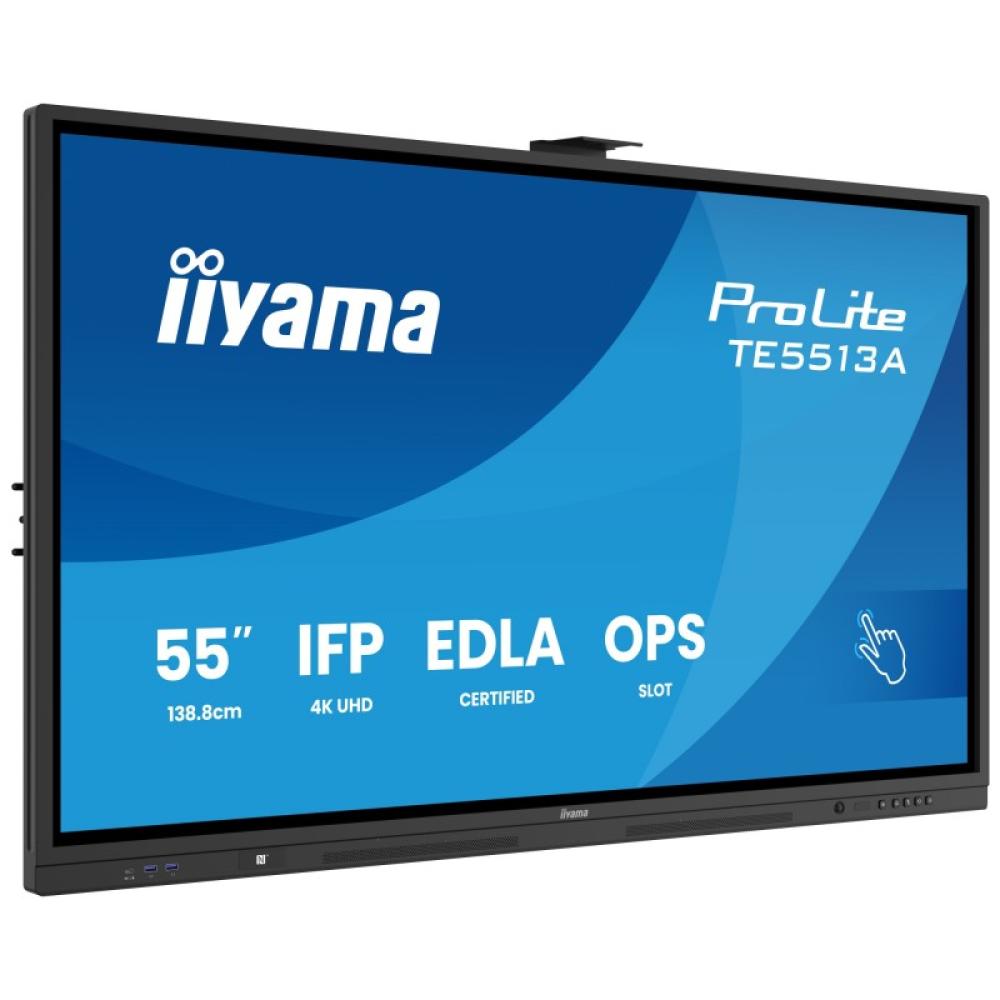 iiyama - TE5513A-B2AG pantalla de señalización Panel plano interactivo 138,7 cm (54.6") Wifi 500 cd / m² 4K Ultra HD Negro Panta