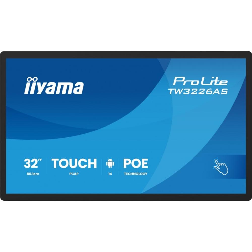 iiyama - TW3226AS-B3P pantalla de señalización Diseño de quiosco 80 cm (31.5") LED Wifi 430 cd / m² Full HD Negro Pantalla tácti