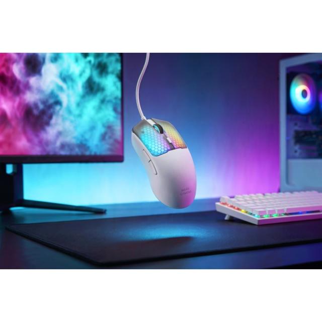 Mars Gaming - MMVIPERW ratón Juego mano derecha USB Type-A + USB Type-C Óptico 12800 DPI