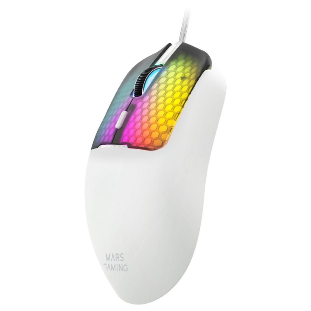 Mars Gaming - MMVIPERW ratón Juego mano derecha USB Type-A + USB Type-C Óptico 12800 DPI