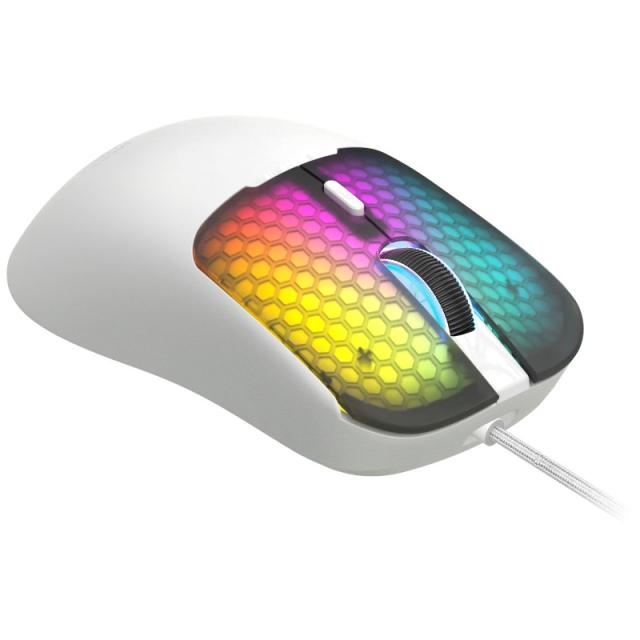 Mars Gaming - MMVIPERW ratón Juego mano derecha USB Type-A + USB Type-C Óptico 12800 DPI