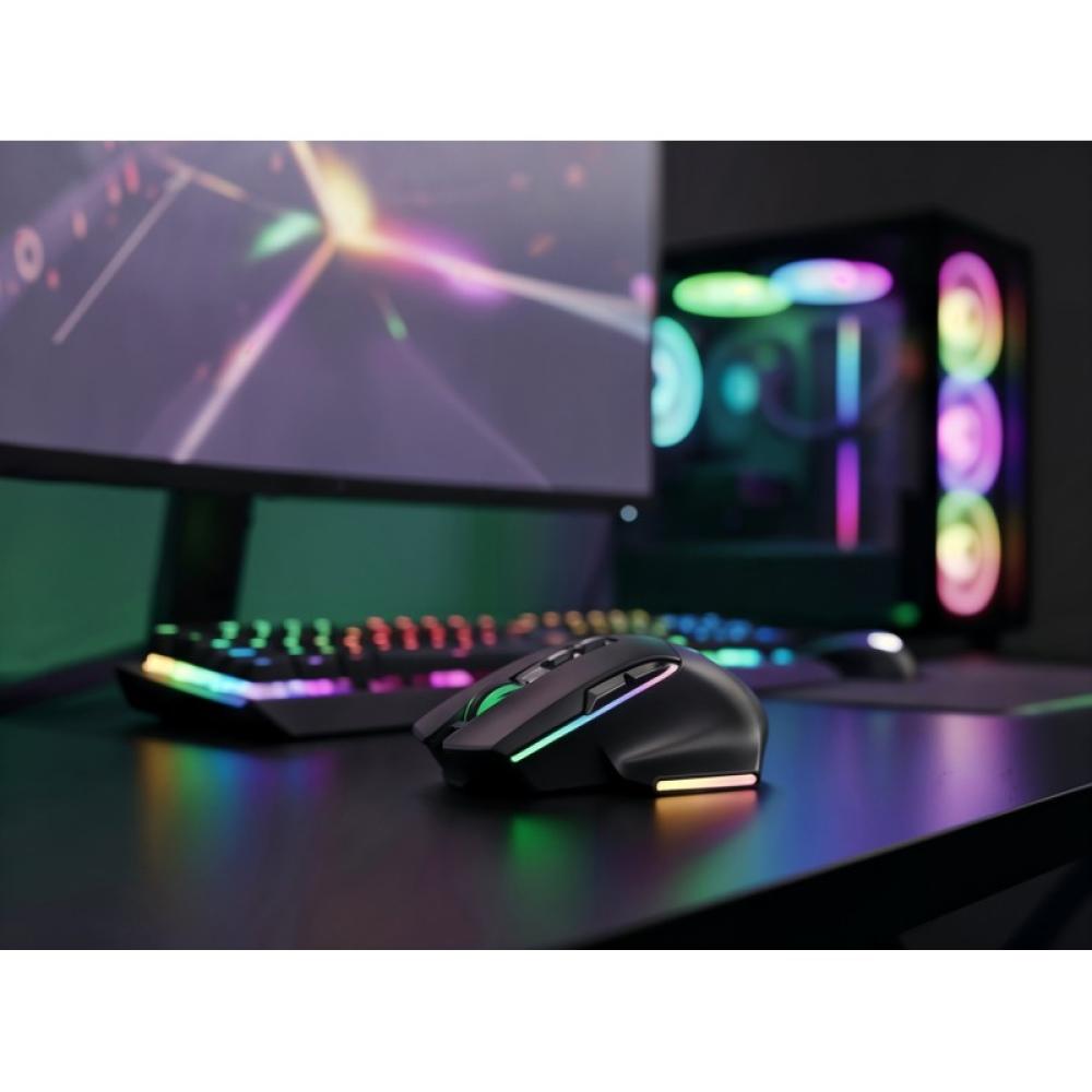 Mars Gaming - MMWVECTOR ratón Juego mano derecha RF Wireless + Bluetooth + USB Type-A Óptico 12000 DPI