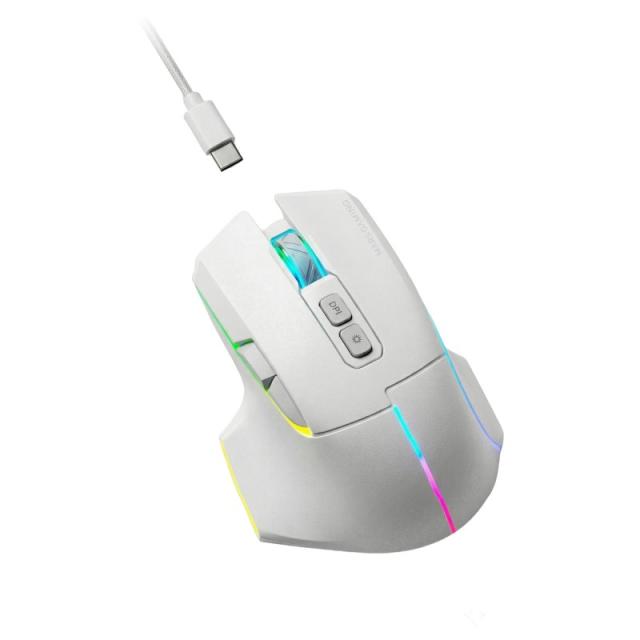 Mars Gaming - MMWVECTORW ratón Juego mano derecha RF Wireless + Bluetooth + USB Type-A Óptico 12000 DPI
