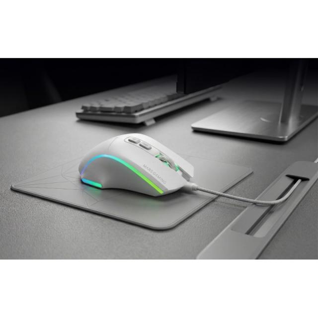 Mars Gaming - MMWVECTORW ratón Juego mano derecha RF Wireless + Bluetooth + USB Type-A Óptico 12000 DPI