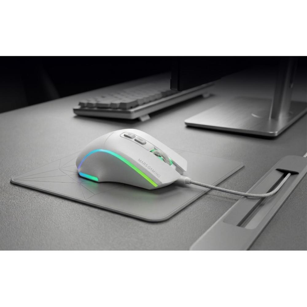 Mars Gaming - MMWVECTORW ratón Juego mano derecha RF Wireless + Bluetooth + USB Type-A Óptico 12000 DPI