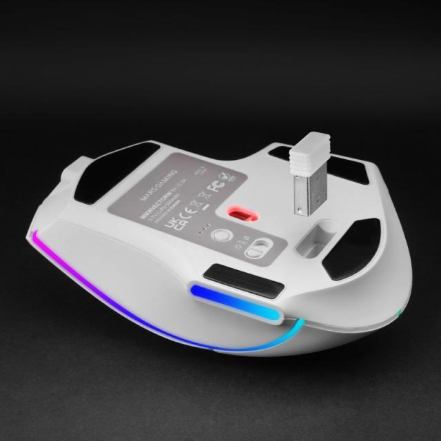 Mars Gaming - MMWVECTORW ratón Juego mano derecha RF Wireless + Bluetooth + USB Type-A Óptico 12000 DPI