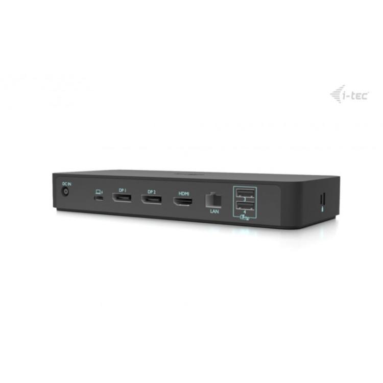 i-tec - USB-C Intelligent Triple Display Docking Station + Power Delivery 100W