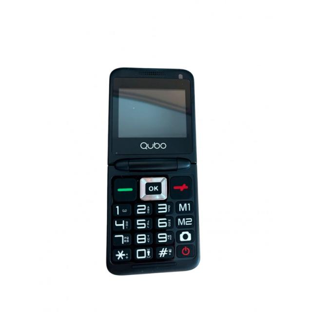 Qubo - X-10BK teléfono móvil 6,1 cm (2.4") Negro Teléfono para personas mayores