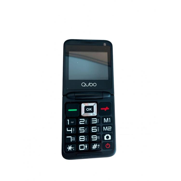 Qubo - X-10BK teléfono móvil 6,1 cm (2.4") Negro Teléfono para personas mayores